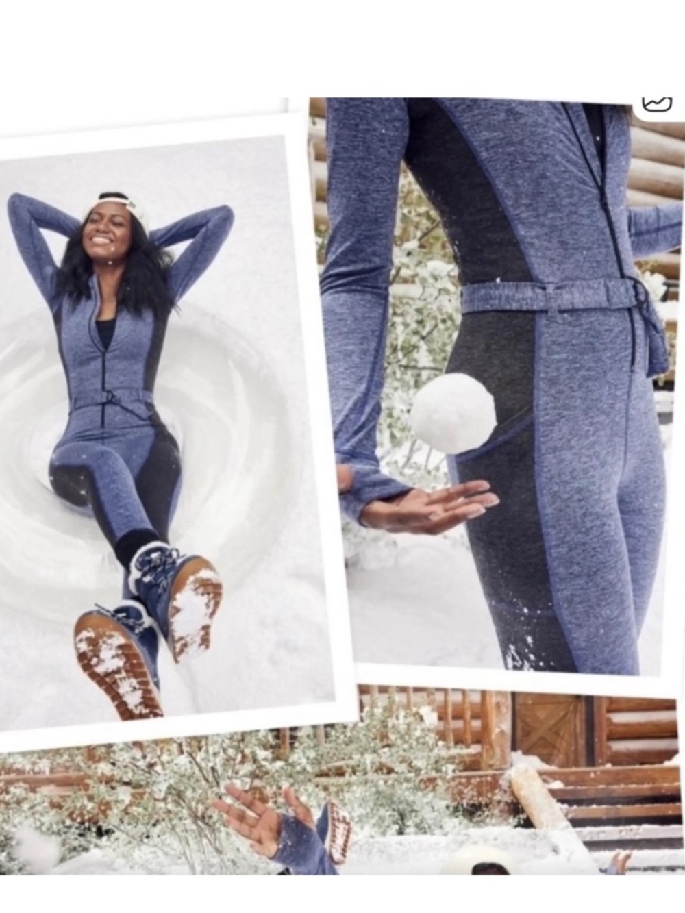 Offline by Aerie Chillside Collection Warmup Base Layer Jumpsuit Blue - Medium - Picture 10 of 10